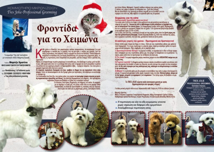 TRES JOLIE-PROFESSIONAL GROOMING: ΦΡΟΝΤΙΔΑ ΓΙΑ ΤΟΝ ΣΚΥΛΟ ΚΑΙ ΤΗ ΓΑΤΑ ΤΟ ΧΕΙΜΩΝΑ!
