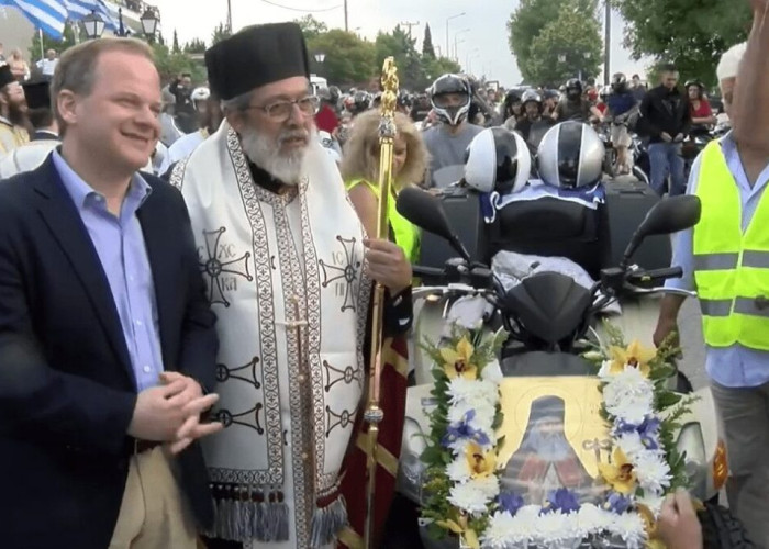Μοτοσικλετιστές κουβάλησαν την εικόνα του Αγίου Λουκά: Μαζί τους με ducati και ο Δομουχτσίδης!