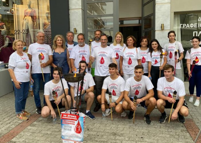Περιφέρεια και Δήμος υποδέχθηκαν την φλόγα της αγάπης: Προσφορά ζωής η προσφορά αίματος