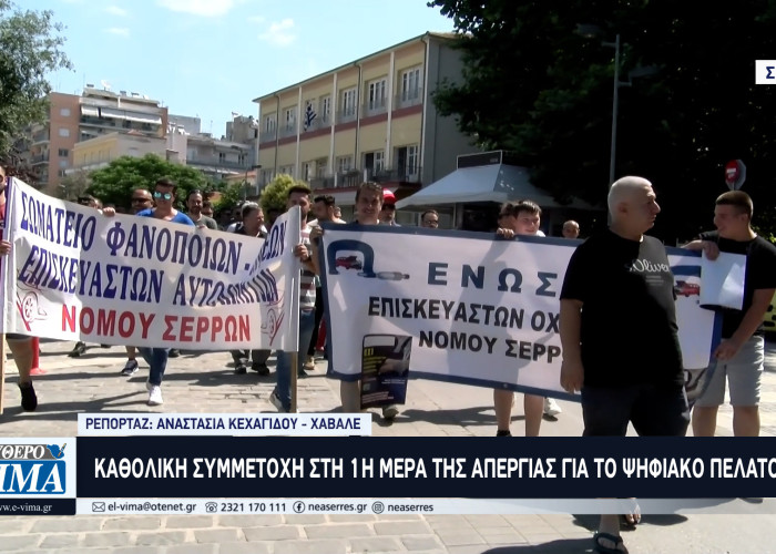 Συγκέντρωση διαμαρτυρίας επισκευαστών οχημάτων και φανοποιών Νομού Σερρών