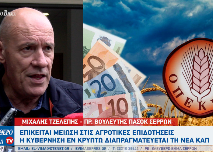 Μιχάλης Τζελέπης - Σέρρες: Επίκειται μείωση των επιδοτήσεων - Η  κυβέρνηση οδηγεί τον πρωτογενή τομέα στην καταστροφή