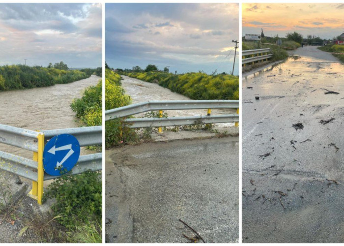 Διακοπή κυκλοφορίας λόγω έντονης βροχόπτωσης στη Χαλκιδική-Υπερχείλιση ρεμάτων στην Ολυμπιάδα