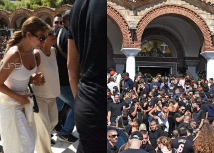 Mad Clip Κηδεία : Συντετριμμένη και ντυμένη στα λευκά η Ελένη Φουρέιρα