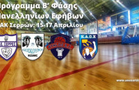 Για το Πανελλήνιο Πρωτάθλημα Μπάσκετ Εφήβων: Στις Σέρρες η δεύτερη φάση