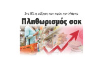 Στο 8% η αύξηση των τιμών τον Μάρτιο – Πληθωρισμός σοκ