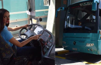 Μία νέα και όμορφη γυναίκα στο τιμόνι του ΚΤΕΛ Λάρισας
