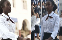 «Είμαι περήφανη για την πατρίδα μου»: Ξεχώρισε στην παρέλαση της Θεσσαλονίκης η μαθήτρια από την Κένυα (VIDEO)