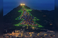 Ιταλία: Φωταγωγήθηκε το μεγαλύτερο χριστουγεννιάτικο δέντρο στον κόσμο