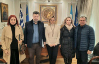 Συνάντηση της Δημάρχου Σερρών Βαρβάρας Μητλιάγκα με τον Χρήστο Παπαστεργίου