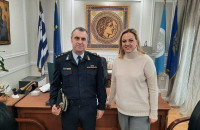 Εθιμοτυπική συνάντηση της Δημάρχου Σερρών με τον Διοικητή της ΔΙ.ΠΥ.Ν. Σερρών