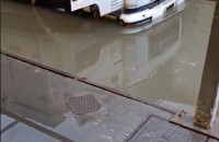 Πολύ νερό σε δρόμους ανατολικά των Σερρών