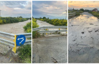 Διακοπή κυκλοφορίας λόγω έντονης βροχόπτωσης στη Χαλκιδική-Υπερχείλιση ρεμάτων στην Ολυμπιάδα