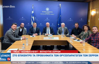 Σέρρες - Στο επίκεντρο τα προβλήματα των ορυζοπαραγωγών στην σύσκεψη Χατζηβασιλείου - Τσιάρα και Λυκουρέντζο