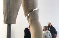 Σεισμός στη Σάμο: Ο γιγάντιος Κούρος τραυματίστηκε ελαφρά