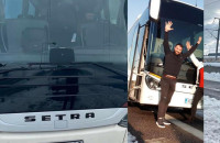 Ο Σταύρος Κυριακάκης, οδηγός του ΚΤΕΛ Ηρακλείου, φιλοξένησε εγκλωβισμένους της Αττικής Οδού