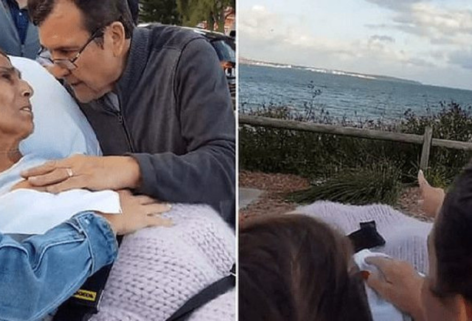 Ηλικιωμένη ετοιμοθάνατη με καρκίνο ζήτησε να δει για τελευταία φορά το ηλιοβασίλεμα αγκαλιά με το σύζυγό της Ηλικιωμένη ετοιμοθάνατη με καρκίνο ζήτησε να δει για τελευταία φορά το ηλιοβασίλεμα αγκαλιά με το σύζυγό της