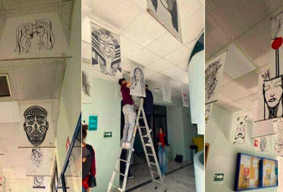 Εικαστική εγκατάσταση στην είσοδο του ΔΙΠΑΕ από το Τμήμα Εσωτερικής Αρχιτεκτονικής Εικαστική εγκατάσταση στην είσοδο του ΔΙΠΑΕ από το Τμήμα Εσωτερικής Αρχιτεκτονικής