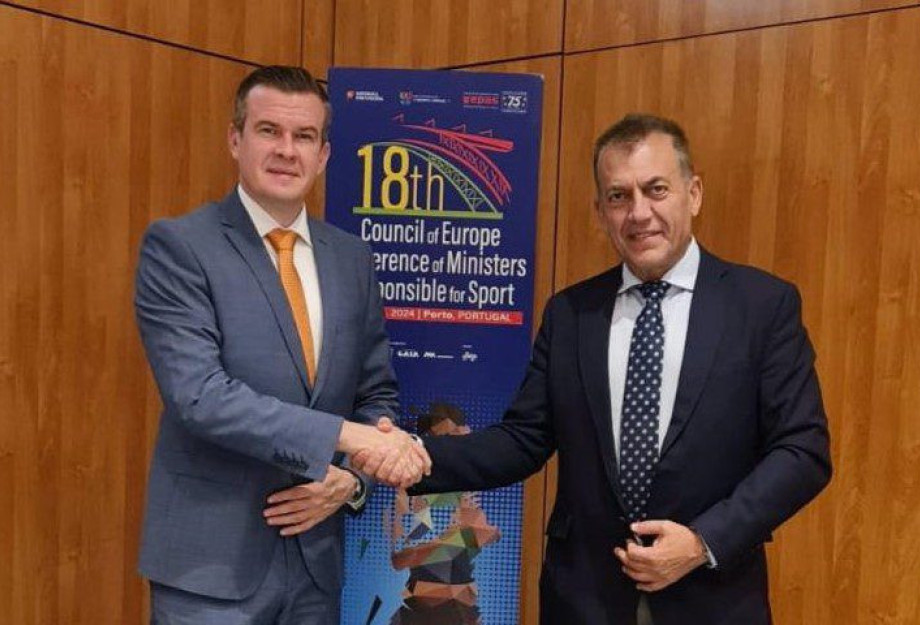 Γιάννης Βρούτσης και Γιώργος Μαυρωτάς στη18η Διάσκεψη Υπουργών Αθλητισμού του Συμβουλίου της Ευρώπης Γιάννης Βρούτσης και Γιώργος Μαυρωτάς στη18η Διάσκεψη Υπουργών Αθλητισμού του Συμβουλίου της Ευρώπης
