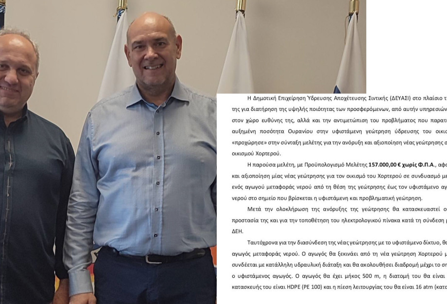 Για το νερό στο Χορτερό o Γιώργος Τάτσιος στην Αθήνα Για το νερό στο Χορτερό o Γιώργος Τάτσιος στην Αθήνα