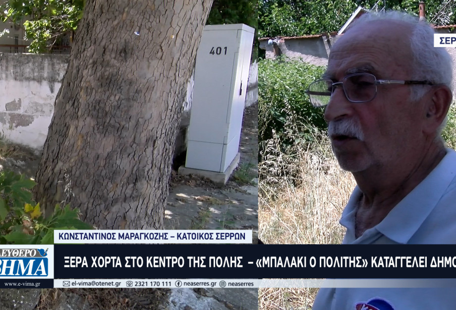 Ξερά χόρτα στη πόλη των Σερρών - &quot;Μπαλάκι ο πολίτης&quot; καταγγέλει δημότης