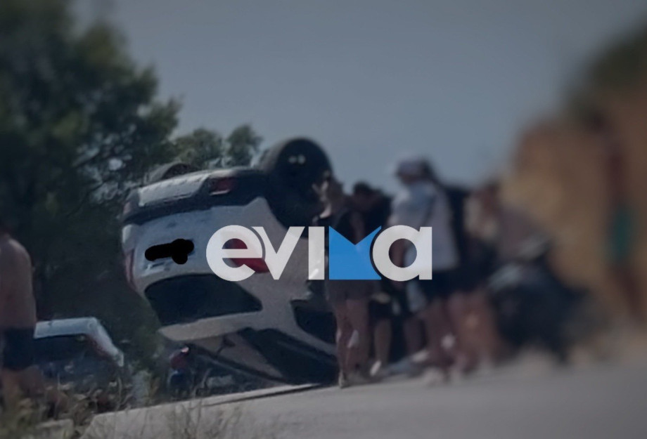 Τροχαίο με ανατροπή οχήματος στην Εύβοια – Γλύτωσε η οικογένεια με μικρό παιδί