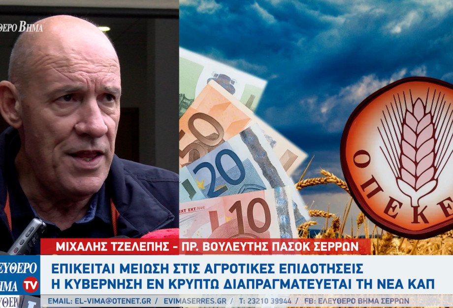 Μιχάλης Τζελέπης - Σέρρες: Επίκειται μείωση των επιδοτήσεων - Η κυβέρνηση οδηγεί τον πρωτογενή τομέα στην καταστροφή Μιχάλης Τζελέπης - Σέρρες: Επίκειται μείωση των επιδοτήσεων - Η κυβέρνηση οδηγεί τον πρωτογενή τομέα στην καταστροφή