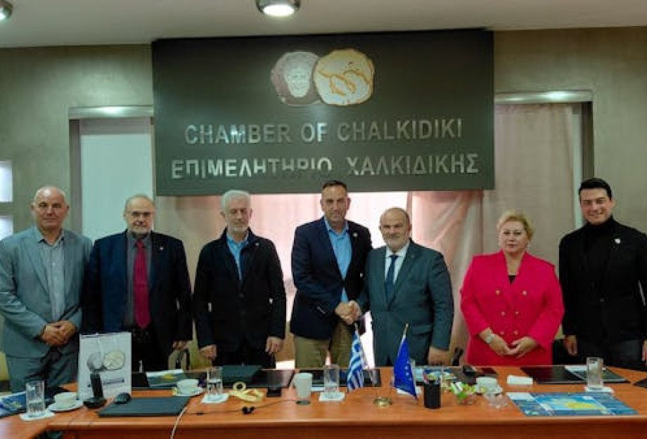 Συνάντηση της Διοίκησης  της ΓΣΕΒΕΕ  στο Επιμελητήριο Χαλκιδικής