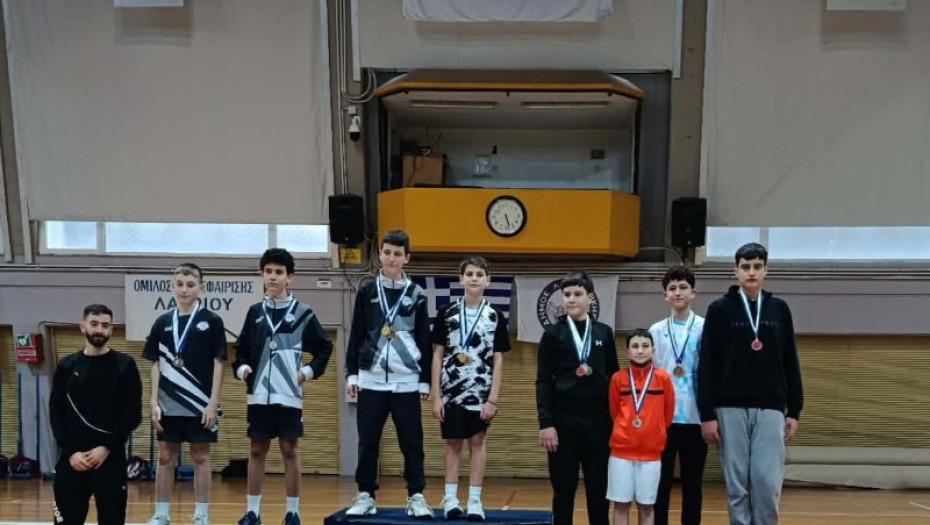 Πανελλήνιο ΟΠΕΝ Αντιπτέρισης Κ15 & Κ 19-Ο ΠΛΑΤΩΝ ΣΕΡΡΩΝ με 5 μετάλλια στα 15αρια