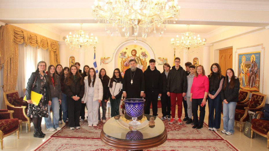 Επίσκεψη μαθητών Γυμνασίων στον Μητροπολίτη Σερρών