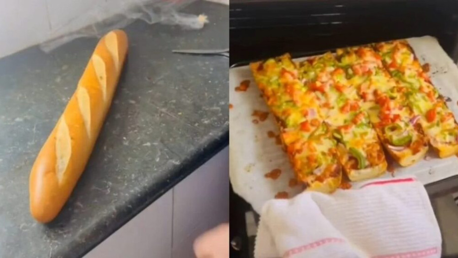 Εύκολη συνταγή για νόστιμη πίτσα με μπακέτα ψωμιού αντί για ζύμη, έτοιμη σε 15 λεπτά