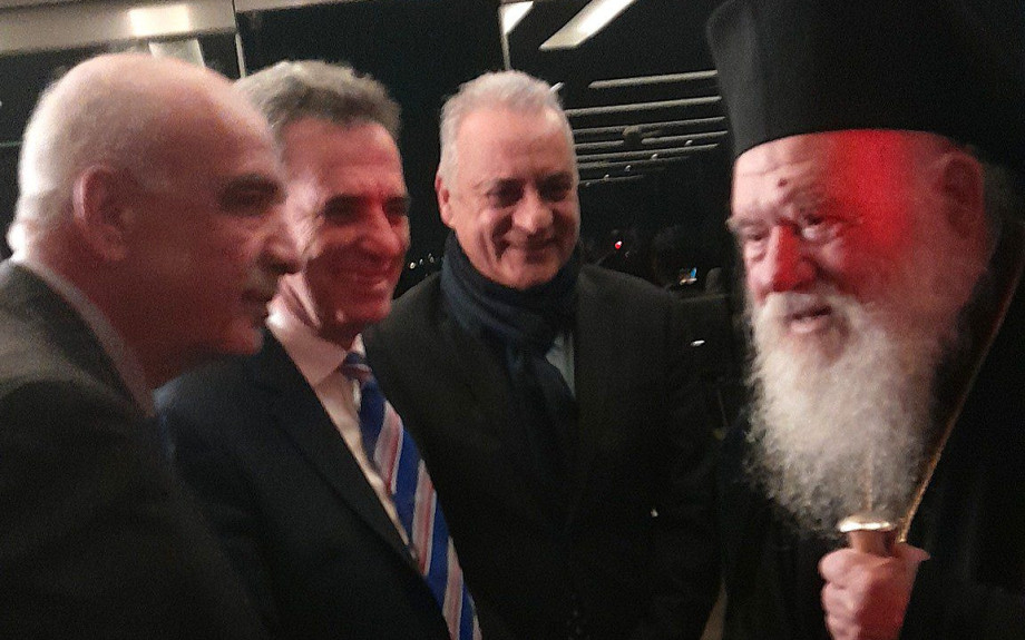 Συνάντηση του Θεόφιλου Λεονταρίδη με τον Αρχιεπίσκοπο Ιερώνυμο