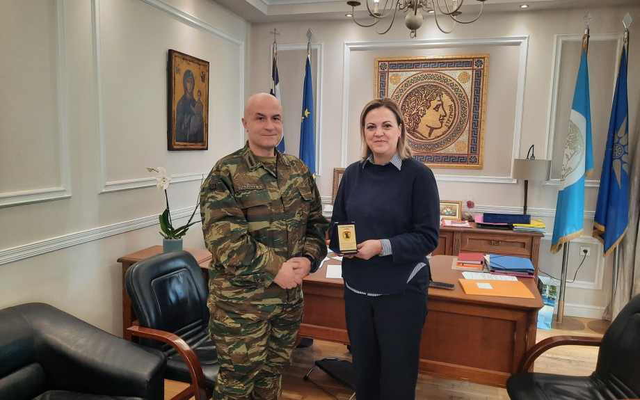 Με τους νέους Διοικητές της 10ης Μ/Π ΤΠ και των Πυροσβεστικών Υπηρεσιών συναντήθηκε η Δήμαρχος Σερρών