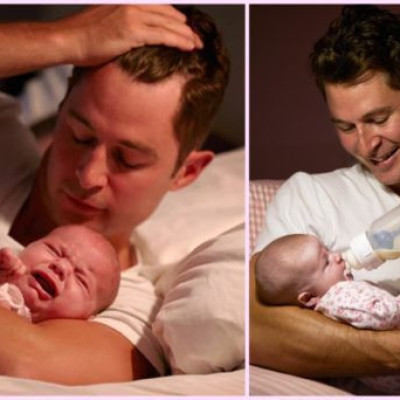 Άντρας ξυπνάει καθημερινά τα χαράματα για να ξεκουράσει τη γυναίκα του και να φροντίσει το μωρό τους.