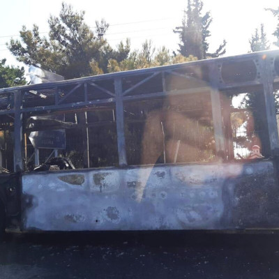 Αστικό λεωφορείο των ΚΤΕΛ Σερρών κάηκε ολοσχερώς