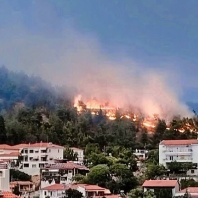 Πυρκαγιά στην Ακρόπολη Σερρών