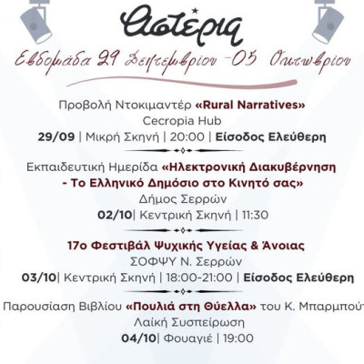 ΔΗΠΕΘΕ: Ξεκινούν από σήμερα οι "Εκδηλώσεις της Εβδομάδας"