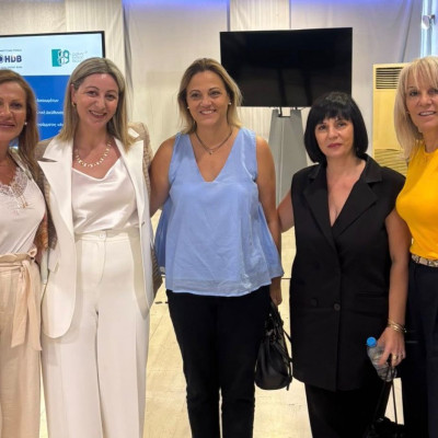 Η ταμίας του εμπορικού συλλόγου Σερρών Ειρήνη Αργυριάδου στην εκδήλωση της ΓΓ ΕΣΠΑ και Ελληνικής Αναπτυξιακής Τράπεζας στη ΔΕΘ