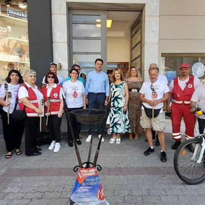 Ο Δήμος Σερρών υποδέχθηκε τη «Φλόγα της Αγάπης» – Μήνυμα για την Εθελοντική Αιμοδοσία