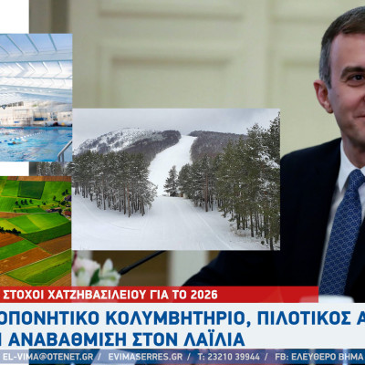 3 οι στόχοι Χατζηβασιλείου για το 2026: Προπονητικό κολυμβητήριο, πιλοτικός αναδασμός και αναβάθμιση στον Λαϊλιά