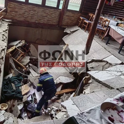 Κατέρρευσε πάτωμα ταβέρνας στην Ροδόπη, οχτώ άτομα στο νοσοκομείο