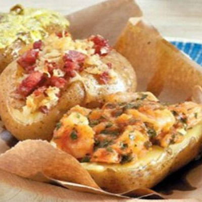 Ψητές πατάτες με τρία διαφορετικά είδη γέμισης! Ένα από τα πιο αγαπημένα ορεκτικά!